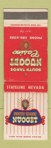 Matchbook Cover - South Tahoe Nugget Casino Stateline NV WEAR