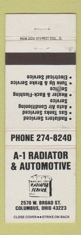 Matchbook Cover - A1 Radiator Columbus OH WEAR