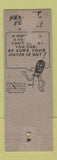 Matchbook Cover - Tucker Kirby Builders Supply Lumber Charlotte NC