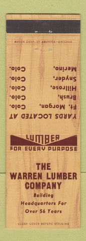 Matchbook Cover - Taylor Lumber Building Supply Iowa Falls IA