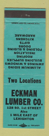 Matchbook Cover - Taconic Lumber Williamstown MA WEAR