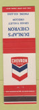 Matchbook Cover - Chevron oil gas Dunlap's Grass Valley OR