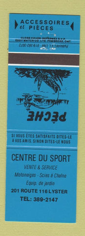 Matchbook Cover - Centre Du Sport Lyster QC BLUE