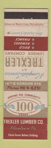 Matchbook Cover - Trexler Lumber Allentown PA