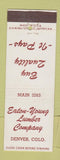 Matchbook Cover - Eaton Young Lumber Denver Colorado DD Bean