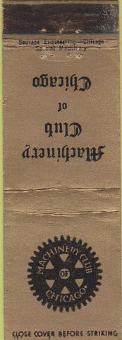 Matchbook Cover - Machinery Club of Chicago IL