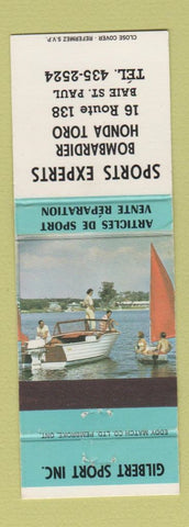 Matchbook Cover - Bombardier Ski Doo Snowmobiles Baie ST Paul QC WEAR