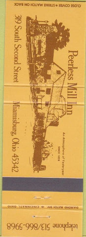 Matchbook Cover - Peerless Mill Inn Miamisburg OH
