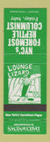 Matchbook Cover - New York Daily News Lounge Lizard Reptile Columnist