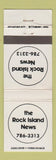 Matchbook Cover - Rock Island News newspaper IL? WEAR