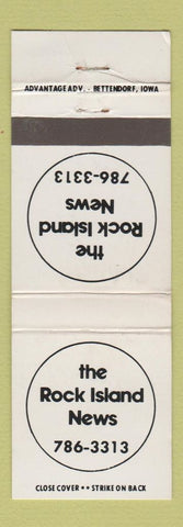 Matchbook Cover - Rock Island News newspaper IL? WEAR