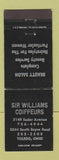 Matchbook Cover - Sir Williams Coiffeurs Salon Toledo OH