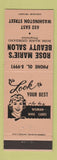 Matchbook Cover - Rose Marie's Beauty Salon