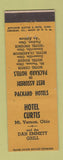 Matchbook Cover - Hotel Curtis Mount Vernon OH ADVANCE