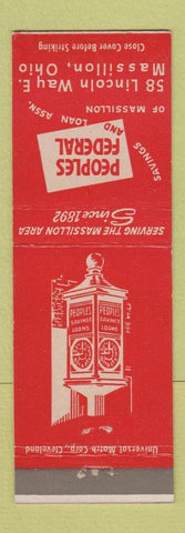 Matchbook Cover - Peoples Federal Savings Loan Massillon OH