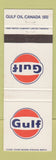 Matchbook Cover - Gulf oil gas Canada