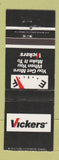 Matchbook Cover - Vickers oil gas