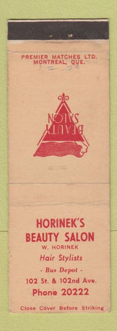 Matchbook Cover - Horinek's Beauty Salon