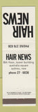 Matchbook Cover - Hair News Salon Sydney Australia