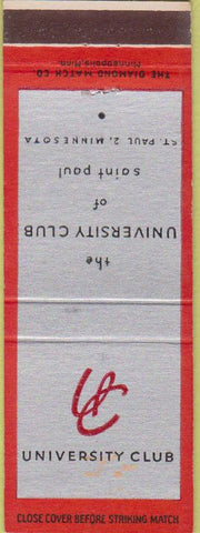 Matchbook Cover - University Club ST Paul MN