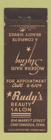 Matchbook Cover - Rudy's Beauty Salon Chattanooga TN WEAR