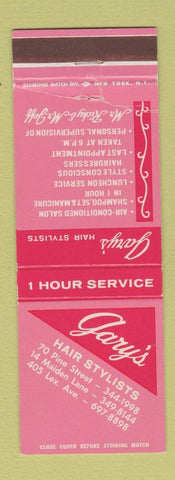 Matchbook Cover - Gary's Hair Salon New York City