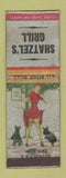 Matchbook Cover - Shatzel's Grill pinup WWII POOR