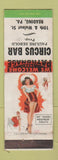 Matchbook Cover - Circus Bar Reading PA pinup