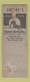 Matchbook Cover - Cherry's Miniature Department Store Miami FL WWII pinup