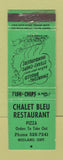 Matchbook Cover - Chalet Bleu Restaurant pizza Midland ON WEAR
