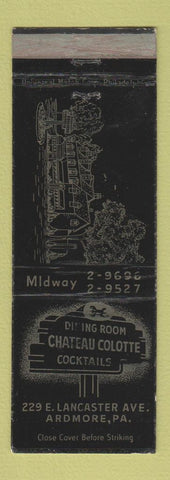 Matchbook Cover - Chateau Colotte Restaurant Ardmore PA