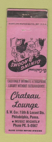 Matchbook Cover - Chateau Lounge Philadephia PA WEAR