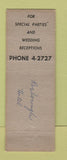Matchbook Cover - La Touraine Restaurant Ottawa ON