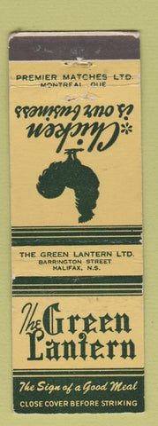 Matchbook Cover - The Green Lantern Halifax NS restaurant