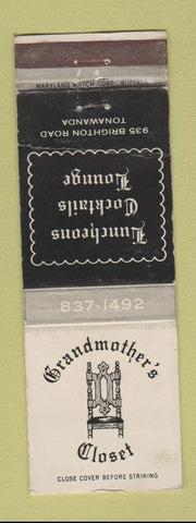 Matchbook Cover - Grandmother's Closet Tonawanda NY WEAR