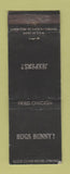 Matchbook Cover - Bugs Bunny Jeepers Hitching Post Freeport IL WEAR