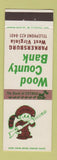 Matchbook Cover - Wood County Bank Parkersburg WV