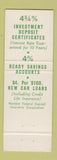 Matchbook Cover - Wood County Bank Parkersburg WV