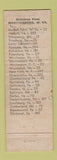 Matchbook Cover - Martinsburg Motel Martinsburg WV