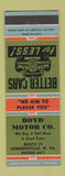 Matchbook Cover - Boyd Motors Summersville WV