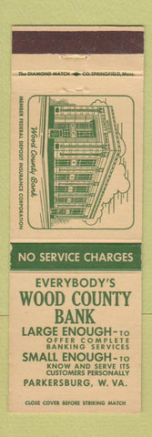Matchbook Cover - Wood County Bank Parkersburg WV