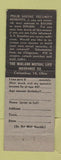 Matchbook Cover - Bill Woodrow Insurance South Charleston WV