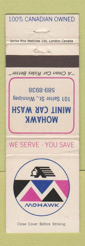 Matchbook Cover - Mohawk Minit Car Wash Winnipeg MB