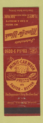 Matchbook Cover - Interstate Minit Car Wash Oak Park IL