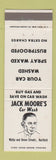 Matchbook Cover - Jack Moore's Car Wash Hartford CT