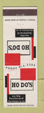 Matchbook Cover - Ho Do's Charleston WV