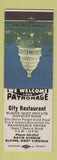 Matchbook Cover - City Restaurant Elkins WV