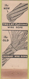 Matchbook Cover - Tru Lay Wire Rope Wilkes Barre PA