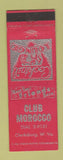 Matchbook Cover - Club Morocco Clarksburg WV
