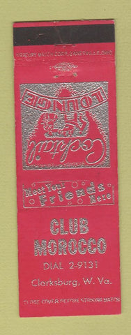 Matchbook Cover - Club Morocco Clarksburg WV